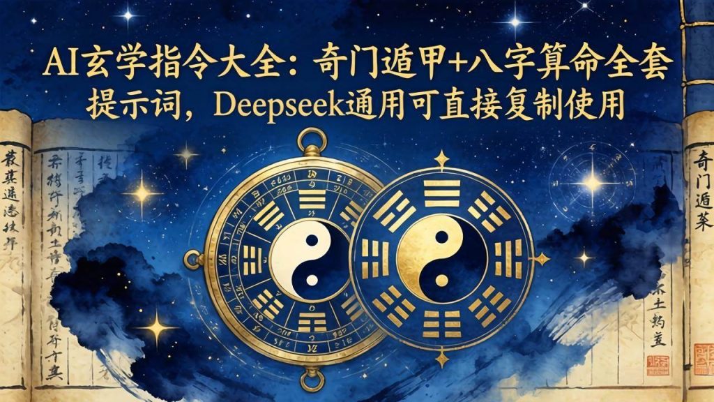 图片[1]-AI玄学指令大全：奇门遁甲+八字算命全套提示词模板，DeepSeek通用可直接复制-思维日记